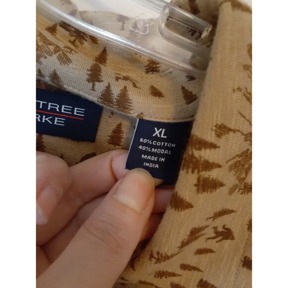 Roundtree & Yorke Cotton Modal Blend Novelty Sasquath Polo Shirt XL NEW Beige - Picture 3 of 4